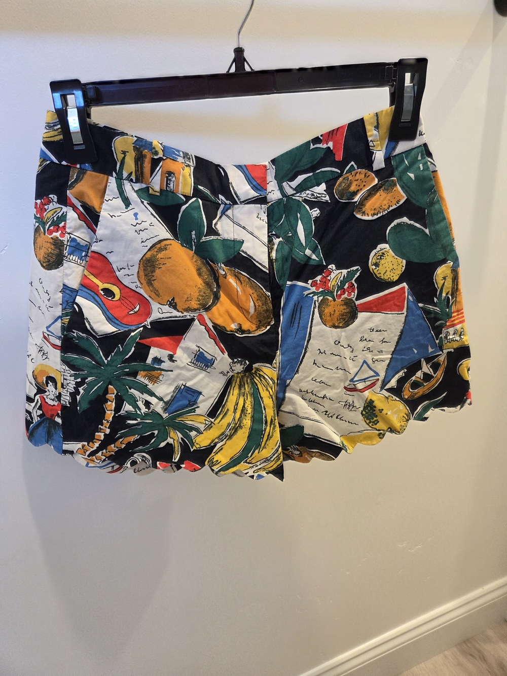J. Crew, Size 2 Tropical Fruit Print High-Waist Shorts